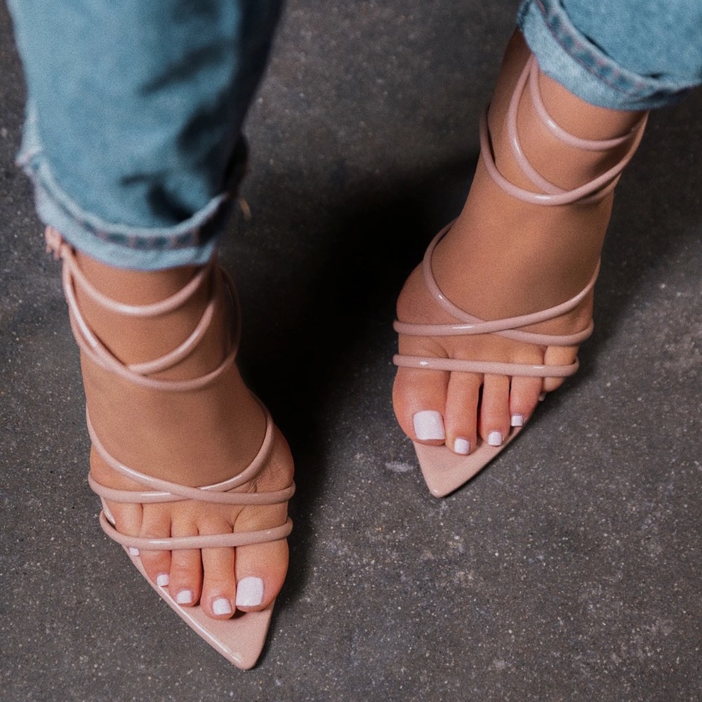 Date night Nude Strappy heels